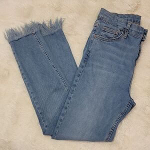 TOPSHOP Fringe Ankle Jeans